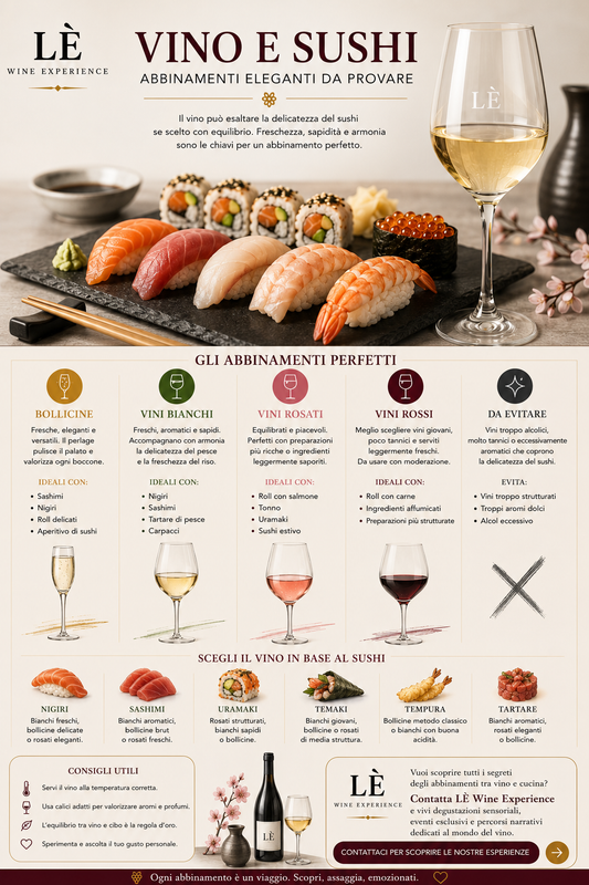 Vino e sushi: abbinamenti eleganti da provare