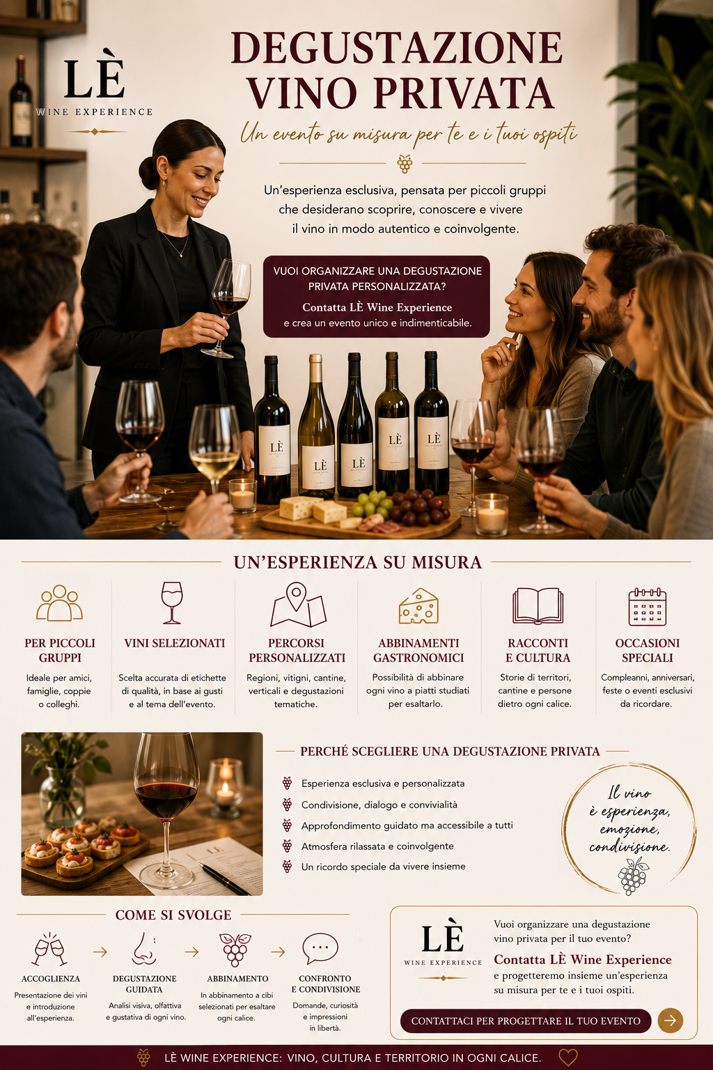 Degustazione vino privata: evento su misura per gruppi