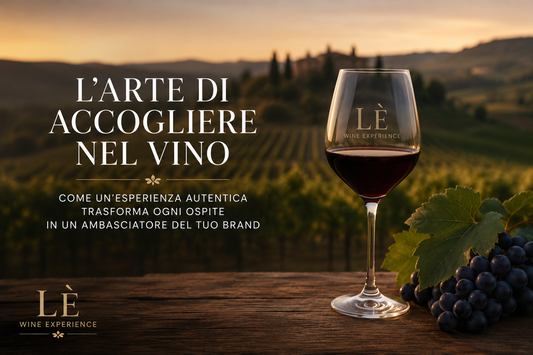 Locandina arte di accogliere il vino