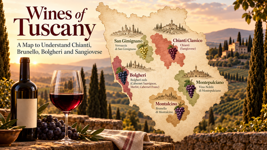 Wines of Tuscany: an Easy Map to Find Your Way