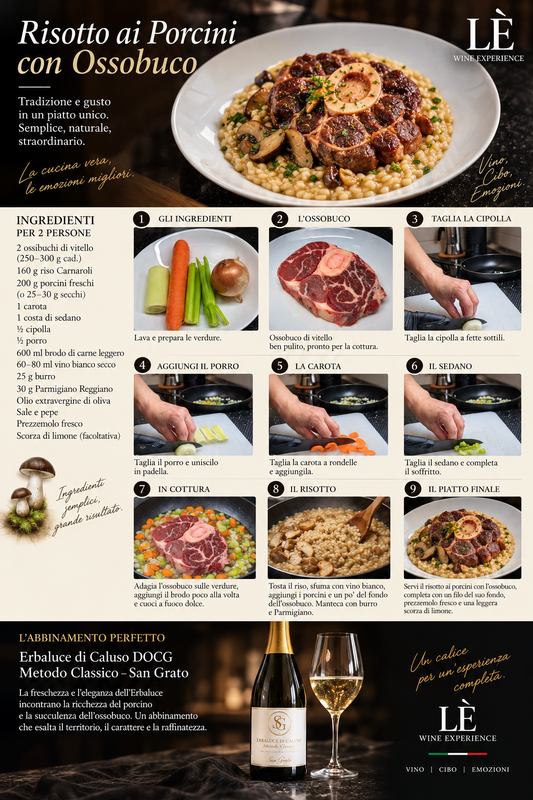 Risotto ai Porcini con Ossobuco: Ricetta e Abbinamento Vino