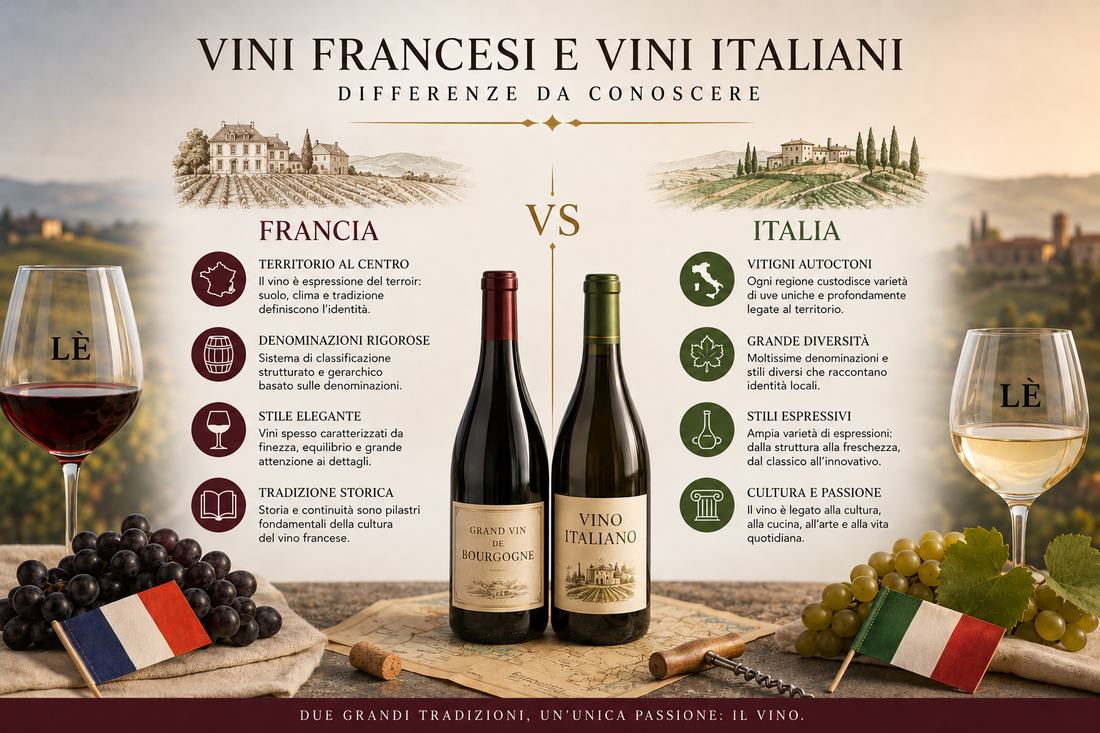 Vini francesi e italiani: differenze spiegate in modo semplice