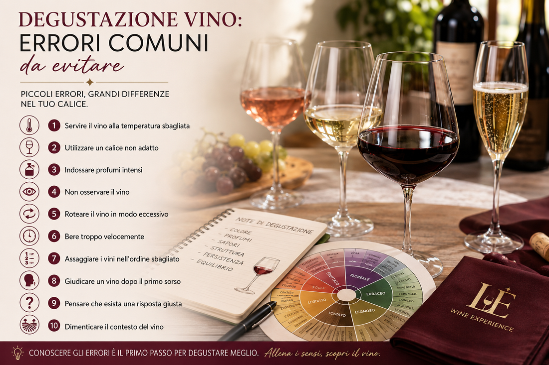 Degustazione vino: errori comuni da evitare subito