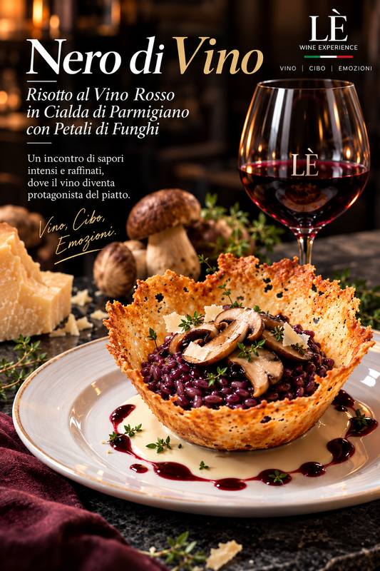 Nero di Vino: Risotto al Vino Rosso in Cialda di Parmigiano