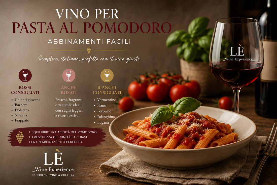 Vino per pasta al pomodoro: abbinamenti facili