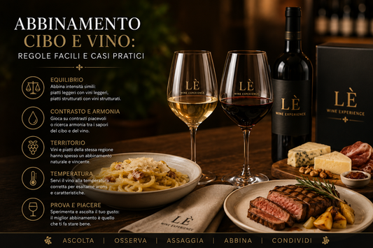 Abbinamento cibo vino: regole facili e casi pratici