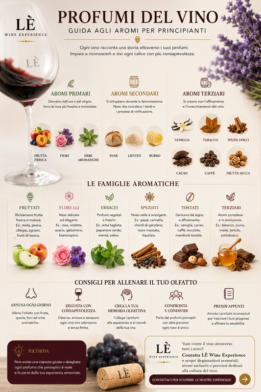 Profumi del vino: guida agli aromi per principianti
