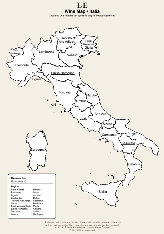 LÈ Wine Map - Ebook- Alla scoperta dei vini nel mondo